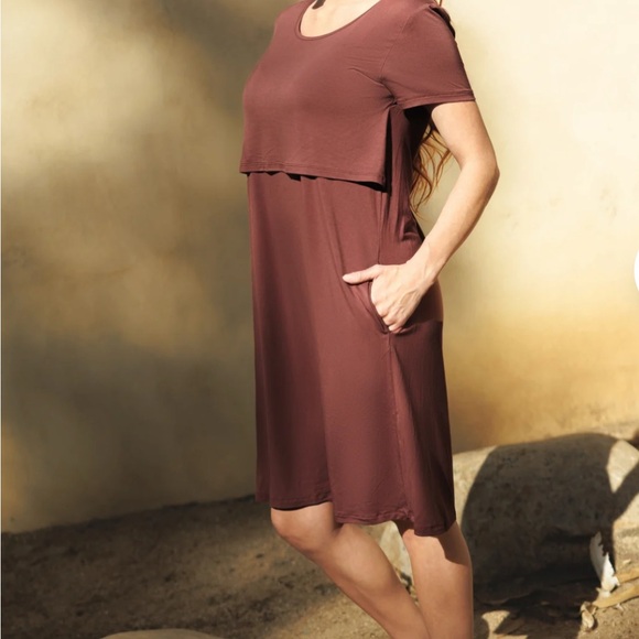 Kindred Bravely Mauve Nursing Dress - Picture 2 of 8